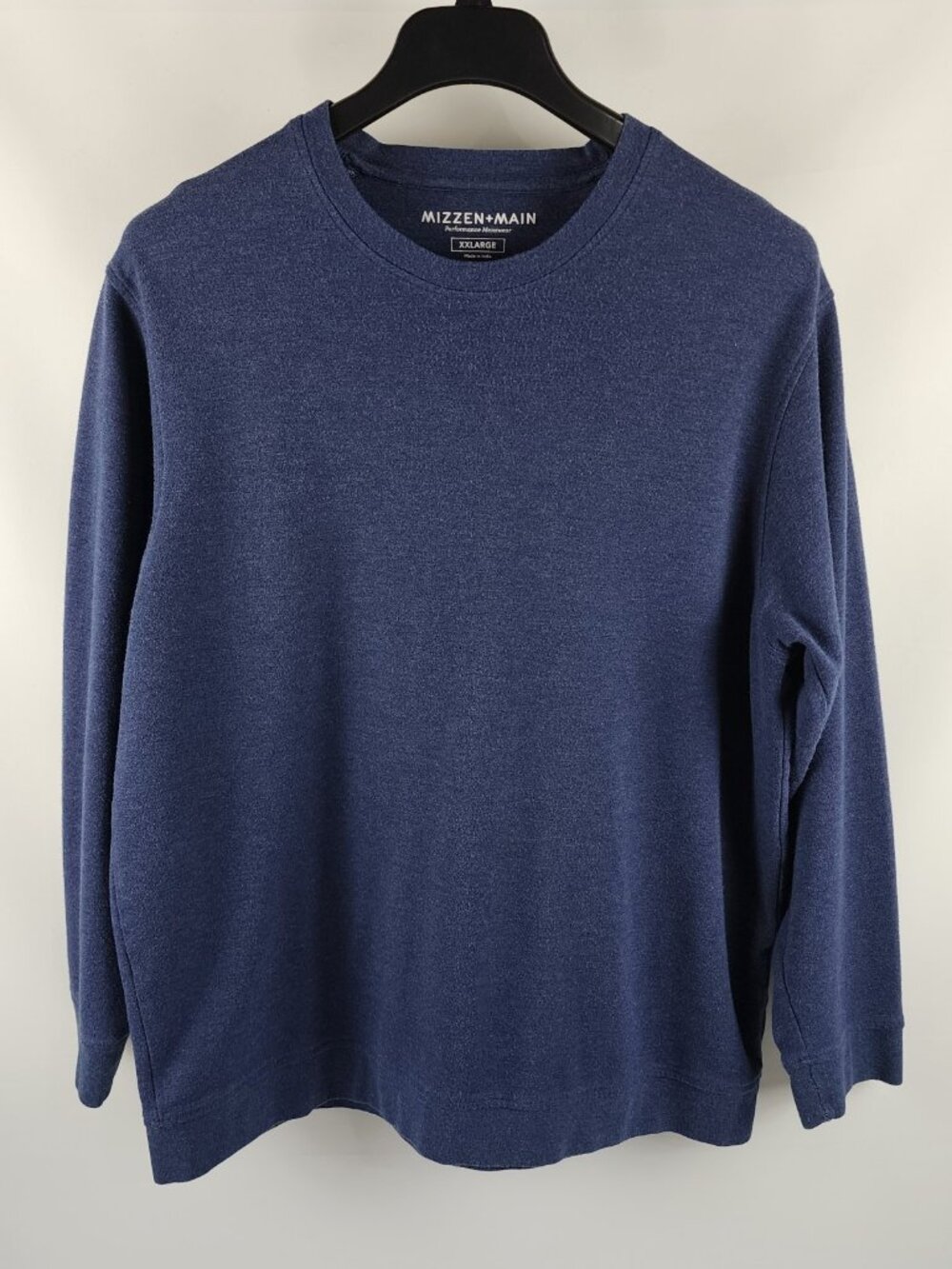 Mizzen + Main Sweatshirt Mens XXL Navy Blue Performance Menswear L/S